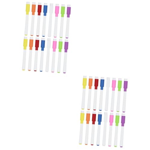 SHINEOFI 2 Sätze Löschbarer Whiteboard-marker Planke Trockener Löschbrett Trockener Löschstift Markierungen Diagramm Ausstellung Etiketten Magnet Whiteboardstift Plastik 48 Stück * 2 von SHINEOFI