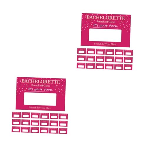 SHINEOFI 2 Sätze Partyspielkarten Bachelorette-spielkarten Waghalskarten Für Junggesellinnen Bachelorette- Gefälligkeiten Für Den Junggesellinnenabschied Papier Rosy 20 Blatt*2 von SHINEOFI