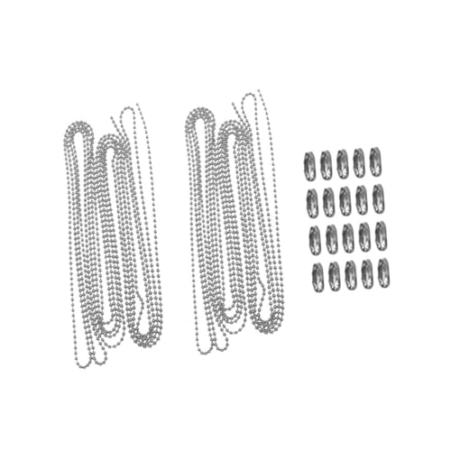 SHINEOFI 2 Sätze Perlenkette Doppelt Schmuckketten Draht Bausätze Verschlüsse Bretter Quetschperlen Für Die Schmuckherstellung Crimpen Zubehör Rostfreier Stahl Silver von SHINEOFI