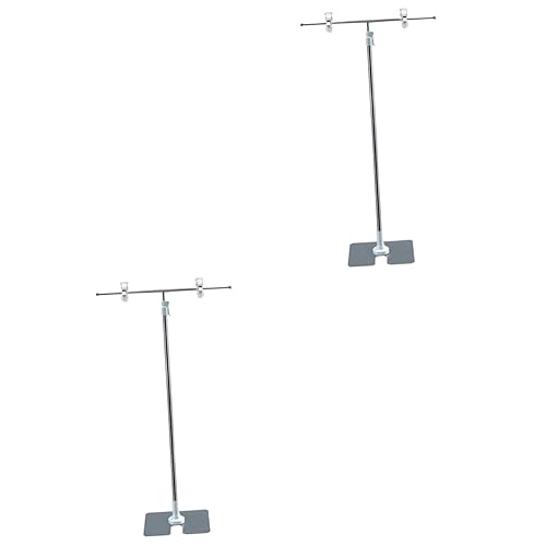 SHINEOFI 2 Sätze Poster T-rahmen Beschilderung Gestell Hausschilder Anzeige Einstellbar Aufkleber Stand Plakatständer Schilderständer Staffeleien Türschild Papierhalter Plaketten Metall von SHINEOFI