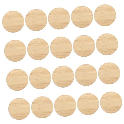 SHINEOFI 2 Sätze Runder Bambus Kreis Winziges Leere Untersetzer Zum Basteln Mini- Bastelideen Bastel Materialien Malen Diy Hängeetiketten Light Brown 20 Stück * 2 von SHINEOFI