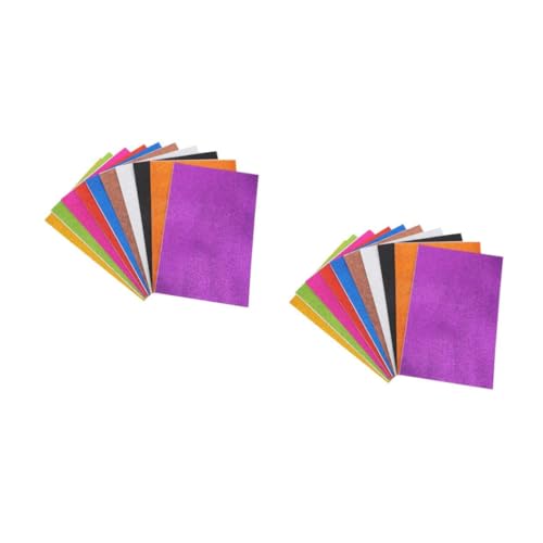 SHINEOFI 2 Sätze Schwamm Glitzerpapier Bastelset Basteln Für Bastelpapier Computerpapier Schule Handgeschöpftes Farbpapier Selbstklebendes Glitzerpapier Colorful 10 Stücke * 2 von SHINEOFI