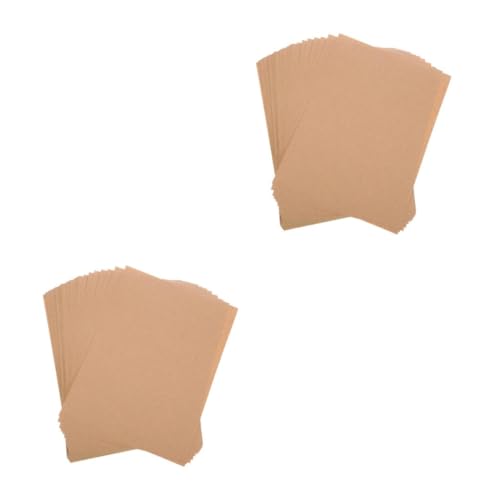 SHINEOFI 2 Sätze Selbstklebendes Kraftpapier Beschilderung Paket Herstellung Druckerpapier Aufkleber Bastelbedarf Kraftpapier Aufkleber Braunes Papier Braunes Bastelpapier Brown 50 Blatt*2 von SHINEOFI