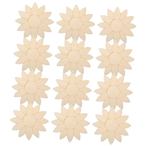 SHINEOFI 2 Sätze Sonnenblumen-Dekoration im Freien Aufkleber Kernstück Eukalyptus Fälschung Zeichen bastelsets+für+ bastel set für leere Holzscheiben leere Holzspäne Polyester von SHINEOFI