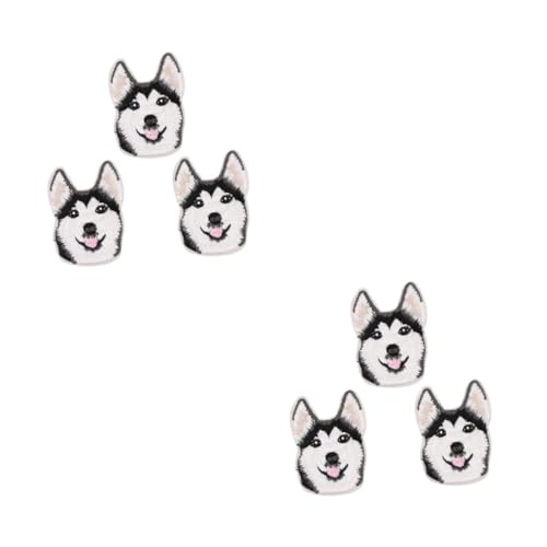 SHINEOFI 2 Sätze Stickaufkleber Bügel Husky-design Patches Für Hundegeschirre Aufnäher Nähen Gans Applikation Für Hundebekleidung Applikation Zum Nähen Selber Machen Stickgarn 3 Stück * 2 von SHINEOFI