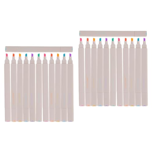 SHINEOFI 2 Sätze Textmarker Schule Markierungen Pastell Gel Schreibutensilien Schreibkladde Sammelalbum Lesezeichen Kleiner Markierungsstift Kleiner Scrapbook-marker Plastik 12 Stück * 2 von SHINEOFI