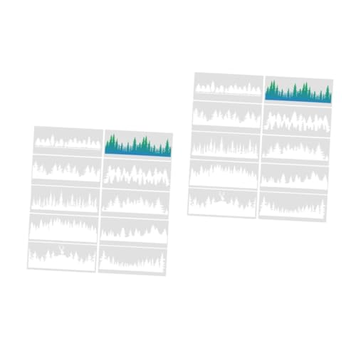 SHINEOFI 2 Sätze Weihnachtsbaum-vorlage Individuelle Schablonen Zum Malen Große Schablonen Zum Malen Von Wänden Baum Schablone Schablonen Zum Malen Auf Holz Plastik Weiß 10 Stück * 2 von SHINEOFI