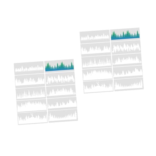SHINEOFI 2 Sätze Weihnachtsbaum-vorlage Urlaubsschablonen Individuelle Schablonen Zum Malen Dekorative Wandschablonen Zum Bemalen Baum Schablone Malvorlagen Plastik Weiß 10 Stück * 2 von SHINEOFI