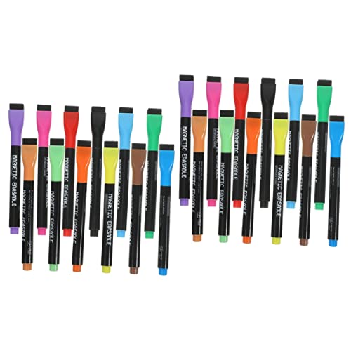 SHINEOFI 2 Sätze Whiteboard-stift Bretter Punkt Whiteboard-marker Trocken Abwischbar Pastell Tücher Aufkleber Trocken Abwischbare Taschen Weiß Gel Whiteboardstift Abs Colorful 12 Stücke * 2 von SHINEOFI