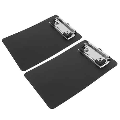 SHINEOFI 2 Stk Schreibblockhalter Zwischenablage Zeichnen -zwischenablage Zwischenablage Schreiben Büro-klemmbretter Low-profile-zwischenablage Aktentafel-clip Büroklammer Black Pp von SHINEOFI