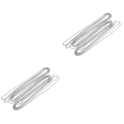 SHINEOFI 2 Stück 3 Perlenkette verbandsschere trimmschere schlüsselarmband schlusselketten Kugelkette mit Verbindungsstücken Kettenverbinder für Rollläden Kugelkette aus Edelstahl von SHINEOFI