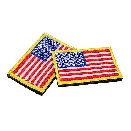 SHINEOFI 2 Stück Aufnäher Mit Amerikanischer Flagge Türscharnier Zinn Durchgang Chenille Abzeichen Patriotische Früchte Funky Union Jack Aufkleber Tragbar National Randlos Flach von SHINEOFI