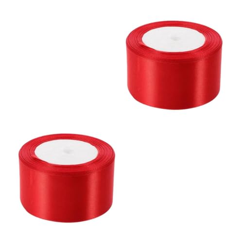 SHINEOFI 2 Stück Rotes Band Weißes Band Bandrosen Wickelband Goldseilband Haarband Weihnachtsband Dünn Satinband Maschenband Für Weihnachtsbaum Bulk-band Rote Schleife Polyester Rot von SHINEOFI