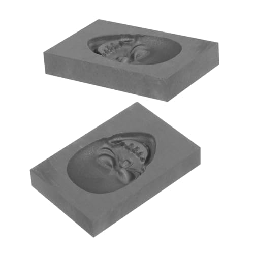 SHINEOFI 2 Stück Teiliges Schädelkopf Graphit Gussform Hitzebeständig Hochdicht für Präzises Gießen von Silber Kupfer Einzigartige Form für Schmuckherstellung und Kunstprojekte SHINEOFI 2 Stück Teiliges Schädelkopf Graphit Gussform Hitzebeständig Hochdicht für Präzises Gießen von Silber Kupfer Einzigartige Form für Schmuckherstellung und Kunstprojekte von SHINEOFI