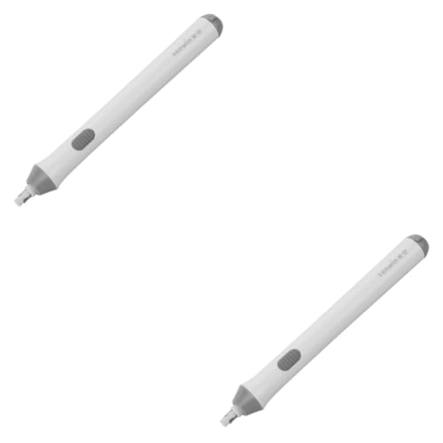 SHINEOFI 2 Stück elektrischer Radiergummi Whiteboard-Marker Radiergummis Whiteboard-Reiniger Mini-Whiteboard-Radierer automatischer radiergummi weiß schöner Radiergummi Schulzubehör Plastik von SHINEOFI