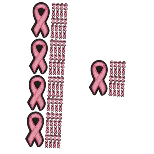 SHINEOFI 200 Stk Bandaufkleber Spendenband Brustband Krankenschwester-Aufkleber bastelzubehör bastel zubehör Reparaturflicken für Kleidung Aufnäher zur Brustkrebsaufklärung Polyester Rosa von SHINEOFI