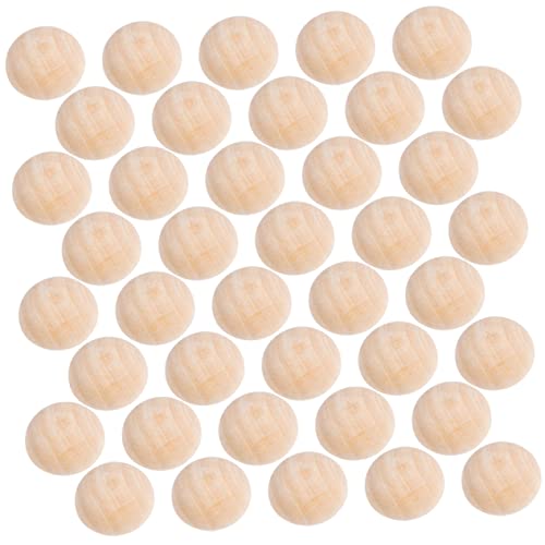 SHINEOFI 200St Halbrunde Holzperlen Mini-Perlen DIY & Handwerk Mini-Halbkugelperlen halbe Bastelperlen Abstandsperle bastelzeug toys DIY Holzkugeln Halbkugel aus Holz armband DIY liefert von SHINEOFI