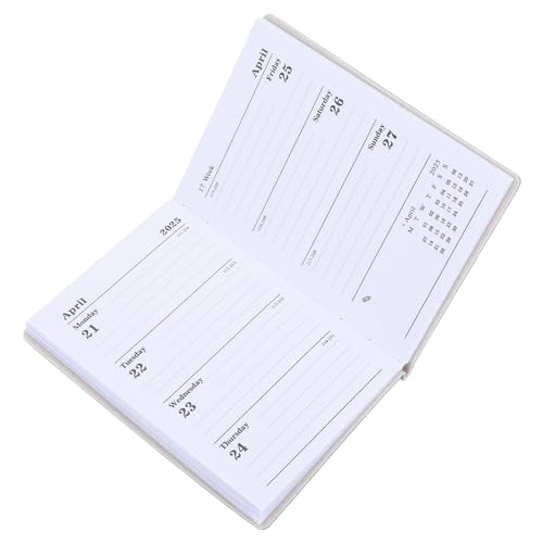 SHINEOFI 2025 Tragbares Notizbuch Monatsplaner Notizblock Verschleißfestes Notizbuch Akademischer Planer Zeitplan Notizbuch Praktischer Tagesplaner Monatsplaner Schreibbuch Planer von SHINEOFI