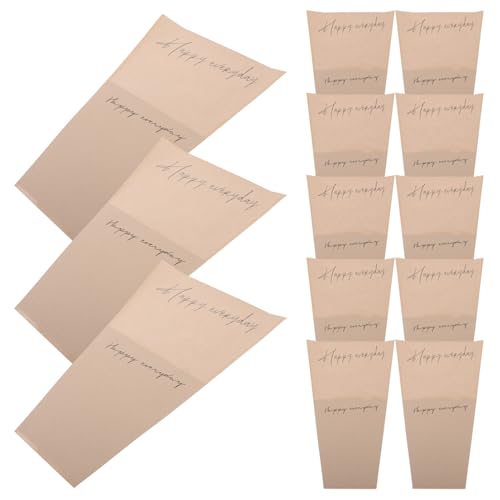 SHINEOFI 20St Kraft-Geschenkpapier Verpackungstaschen für Floristen Geschenktüten mit Blumen blumenverpackung Bouquet Verpackung Verpackungsbeutel Blumenstraußverpackung Kraftpapier Beige von SHINEOFI