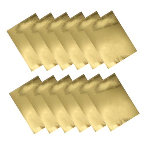 SHINEOFI 20St Manueller Papierstau Kartenmaterial für Drucker Korb Dekorative einlagen Verpackung dekorieren Sammelalbum Packpapier Bonbonpapier verpacken Sandwich-Geschenkpapier Golden von SHINEOFI