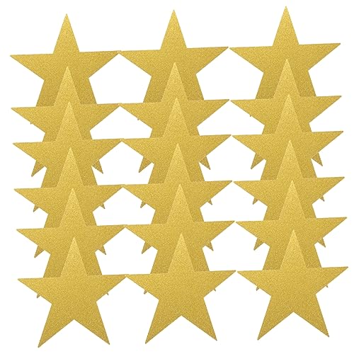 SHINEOFI 20st Handscherenschnitt Mit Fünfzackigem Stern Staffelei Papier Pinnwandausschnitte Kinderpapier Message Board Ausgeschnitten Whiteboard Schule Kreide Poster Papier Golden von SHINEOFI