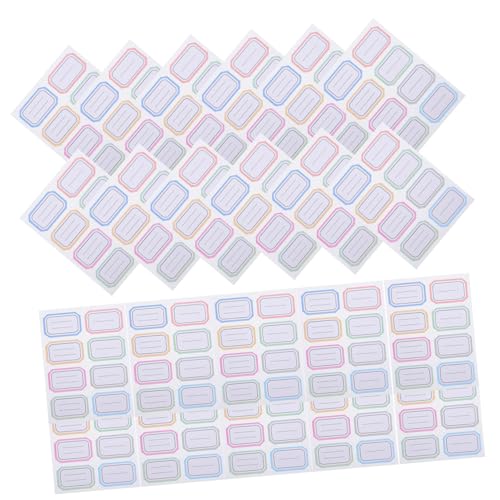 SHINEOFI 288 Stk Handgeschriebener Etikettenaufkleber liniertes Etikett Klebeetikett Bücher Schild klebesticker stickers aufkleber Etiketten leer beschreibbarer Etikettenaufkleber Colorful von SHINEOFI