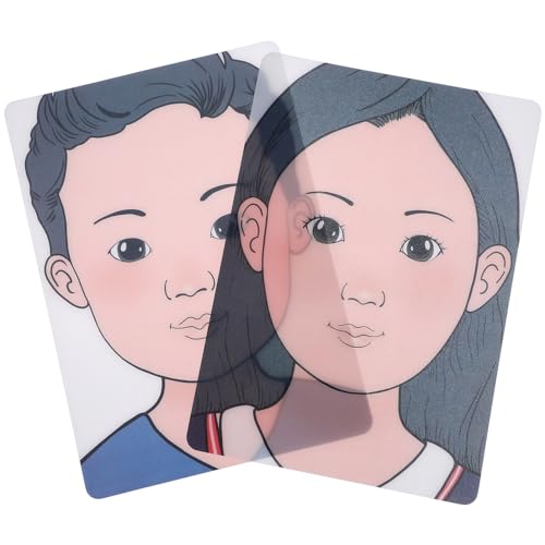 SHINEOFI 2Pcs Makeup Painting Practice Board Face Paint Exercise Template Reusable Makeup Painting Stencils Tool Display for Stage Home Facial Makeup Painting Supplies (Boy & Girl) von SHINEOFI