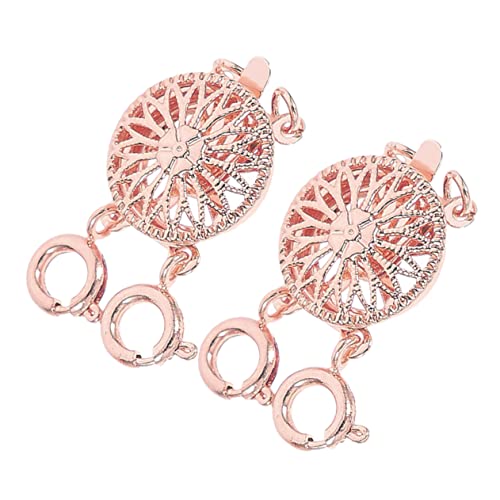 SHINEOFI 2St Halskettentrenner Halskettenständer Stapel Anhänger aufbewahrung für schmuck schmuck-aufbewahrung schmuckgeschichteter verbinder Kettenseparator zum Schichten Kupfer Rose Gold von SHINEOFI