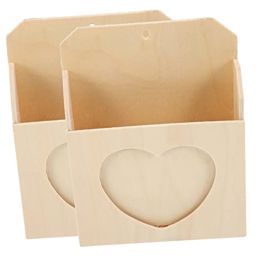 SHINEOFI 2St liebe Umschlagbox aufbewahrungsdose storage boxes wandmontierte Briefkästen wandmontierter Briefkasten Spielzeuge Kinderspielzeug unfertige Kisten Graffiti-Holzkisten hölzern von SHINEOFI