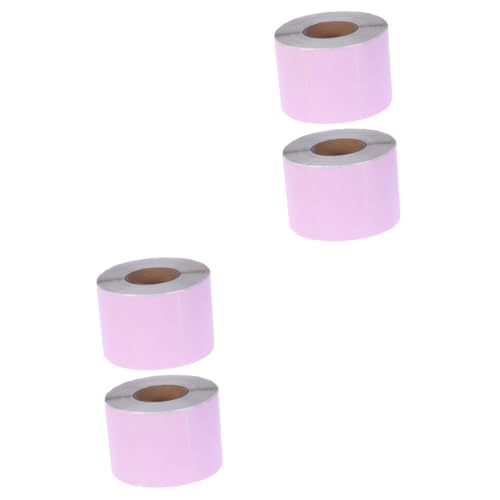 SHINEOFI 2sets Etiketten Aus Thermopapier Wiederverwendbar Griffe Maskierung Klebeetiketten Punkt Thermisches Etikett Farbiges Etikett Klebrige Thermoetiketten Preisaufkleber Rosa 2rolls*2 von SHINEOFI