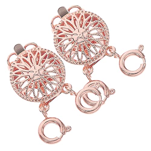 SHINEOFI 2st Halskettentrenner Verbinder Bausatz Zange Schmuck Silberkette Schließe Anhänger Stapler Mehrere Halskettenständer Stapel Halsketten-layering-verbindungsstück Kupfer Rose Gold von SHINEOFI