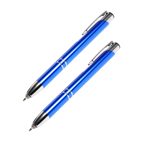 SHINEOFI 2st Kugelschreiber Aus Metall Mittlere Und Kleine Ohrstöpsel Stift Meer Bleistift Lampenkugelschreiber Automatischer Anhänger Lampenstift Lesezeichen Bleistift Mark Pencil Blue von SHINEOFI