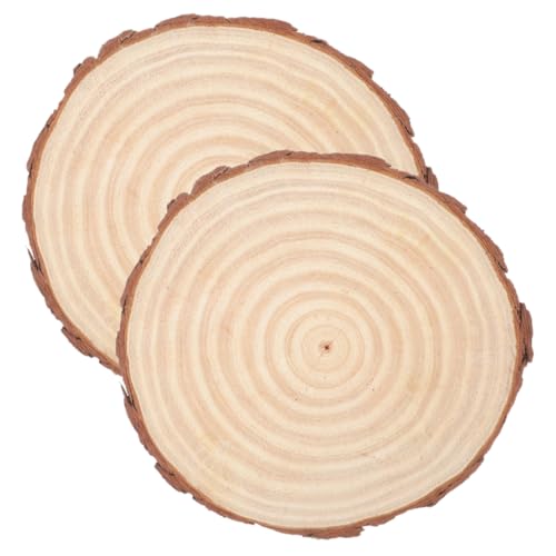 SHINEOFI 2st Leere Tafel Bemalen Robuster Saugnapfanker Zartes Herzstück Herzstück-dekor Hölzernes Herzstück Leerer Mittelstückausschnitt Malerei Ornament Runde Ausschnitte Basteln Holz von SHINEOFI