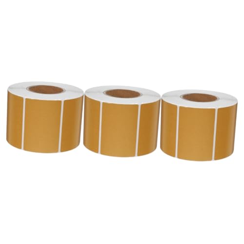 SHINEOFI 3 Rollen Etiketten drucken adressetiketten adressenaufkleber Versandaufkleber tabs Versandetikettenpapier Direkte -Aufkleberpapier selbstklebende Etiketten Thermopapier Brown von SHINEOFI