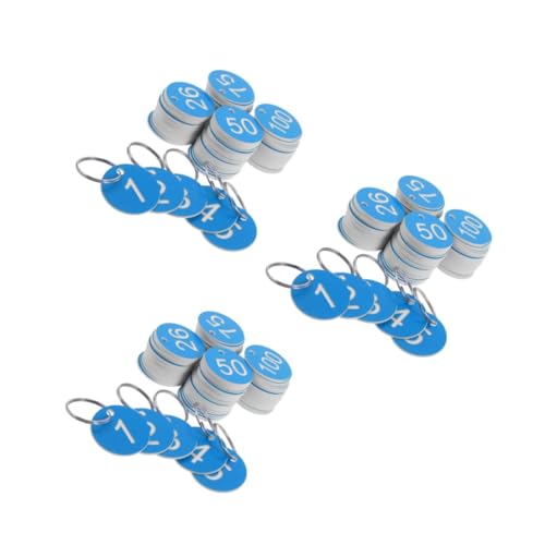 SHINEOFI 3 Sätze 3 Sets Digitale Etiketten Nummerierte Metall Id Tags Metall Nummern Tags Schlüssel Etiketten Tags Schlüsselanhänger Nummernschild Runde Nummerierte 30 Stück * 3 von SHINEOFI