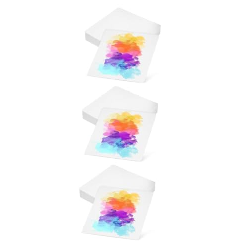 SHINEOFI 3 Sätze Aquarellpapier Aquarellkarten Zeichenpapier Kartonpapier Papier Zum Malen Von Kindern Wasserzeichnungskarte Malpapier Für Kinder Weiß 50 Stück * 3 von SHINEOFI