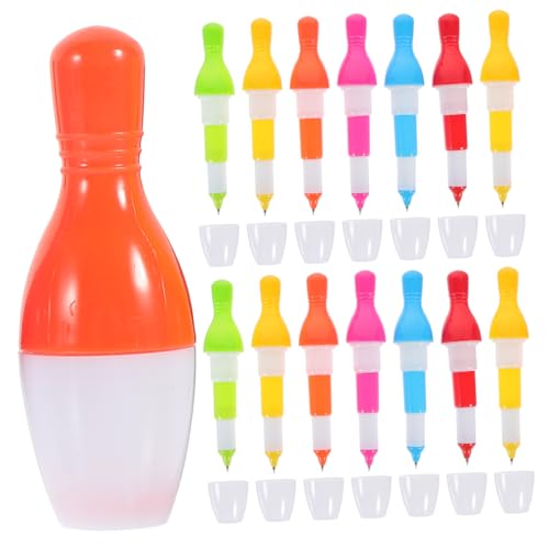 SHINEOFI 3 Sätze Cartoon-kugelschreiber Bowling Zappeln Zehn Jumbo Tischkalenderständer Diy Mini-stifte Masse Lustiger Stift Füller Signierstifte Flair-stifte Punkt 15 Stück * 3 von SHINEOFI