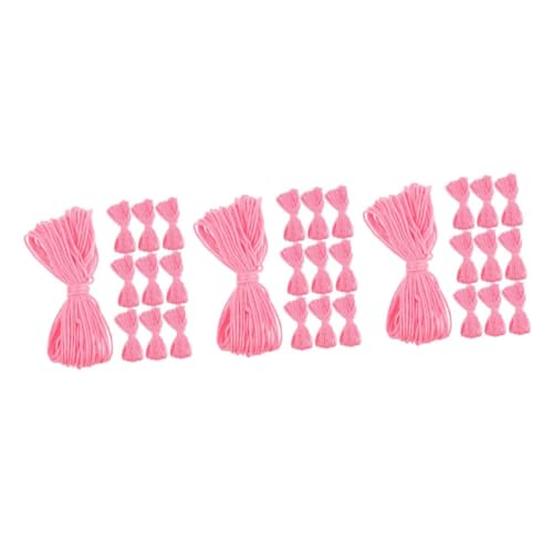 SHINEOFI 3 Sätze Handgefertigter Wottwäschefaden Kissen Für Ringe Bestickte Garnarmbänder Stickgarn Aus Baumwolle Stickgarnspulen Handnähgarn Nähbegriffe Baumwollfaden Rosa 10 Rollen*3 von SHINEOFI