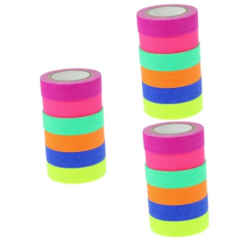 SHINEOFI 3 Sätze Leuchtband Mit Hoher Viskosität Rohr Streifen Irisierend Zeitschrift Funkeln Gießen Netz Gaffers Tape Highlighter-tape Doppelseitiges Klebeband Uv Baumwolle 6 Rollen * 3 von SHINEOFI