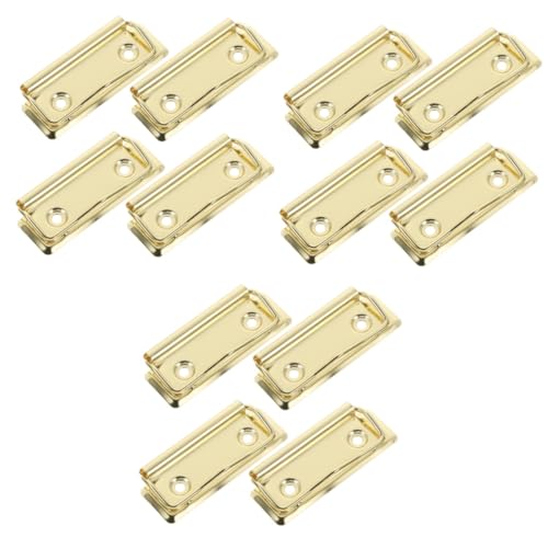 SHINEOFI 3 Sätze Metallclip -ordner Clipboard-clips Für Unternehmen Heftklammern Groß Schwarze Heftklammern Klemmbrettklemmen Büroklammern Golden Aluminiumlegierung 4 Stücke * 3 von SHINEOFI