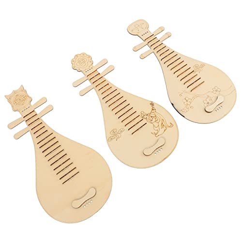 SHINEOFI 3 Sätze Musikinstrument Malen Musikalisches Lautenspielzeug Pädagogisches Musikspielzeug Musikinstrument- Lauten Im Chinesischen Stil Lauten Holz 3 Stück * 3 von SHINEOFI