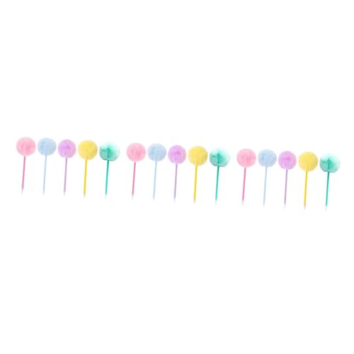 SHINEOFI 3 Sätze Niedlicher Haarballstift Bürobedarf Stift Kugelschreiber Schreibstift Stift Niedliche Pompon Stifte Schreibstifte Mit Pompon Puffstifte Neuheitstifte Plüsch 5 Stück * 3 von SHINEOFI