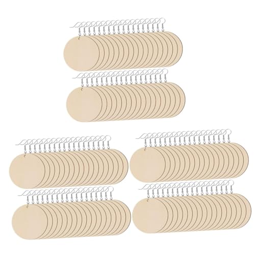 SHINEOFI 3 Sätze Ohrringe Ohringestecher Ohhringe Ohring Set Ohrringbastelset Earloop Leer Ringrohlinge Reifen Quaste Ohrring-anhänger Holz-ohrring-rohlinge Metall Khaki 200 Stück * 3 von SHINEOFI