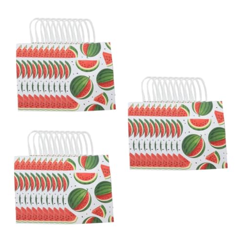 SHINEOFI 3 Sätze Papiertüte Wassermelone Kreisband Tasche Geschenkverpackung Snackbeutel Alles Zum Geburtstagsbeutel Papiertüten Für Den Schulanfang Kraftpapier 12 Stück * 3 von SHINEOFI