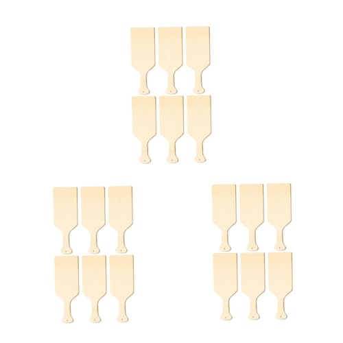 SHINEOFI 3 Sätze Schneidebrett Mit Holzgriff Leeres Schneidebrett Bastelholzplatte Unfertiges Holzpaddel Hölzernes Paddel Handpaddel Holzbretter Holz Zum Basteln Buchsbaum Beige 6 Stück * 3 von SHINEOFI