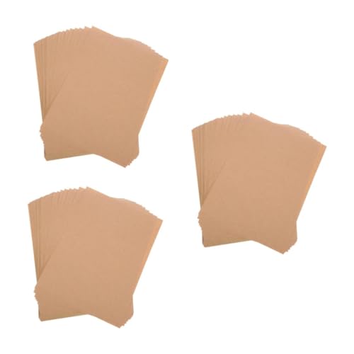 SHINEOFI 3 Sätze Selbstklebendes Kraftpapier Etiketten Aus Kraftpapier Aufkleberpapier Selbstklebende Druckeretiketten Aufkleberetikett Aus Braunem Kraftpapier Brown 50 Blatt*3 von SHINEOFI