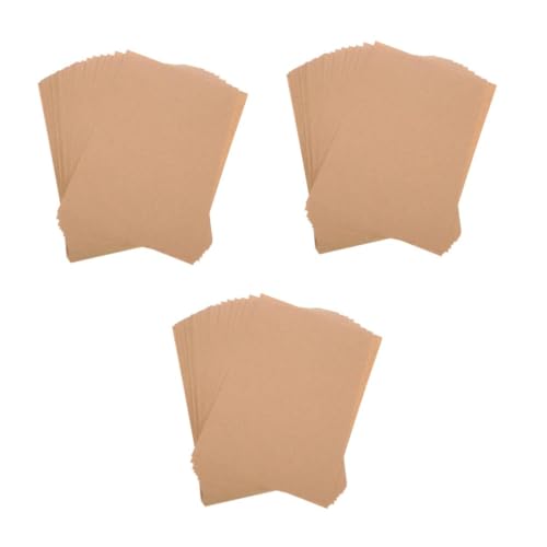 SHINEOFI 3 Sätze Selbstklebendes Kraftpapier Herstellung Beschilderung Paket Druckerpapier Aufkleber Bastelbedarf Aufkleberpapier Für Drucker Braunes Papier Brown 50 Blatt*3 von SHINEOFI