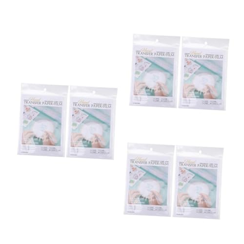 SHINEOFI 3 Sätze Wasserlösliches Sticktransferpapier Stickvliese Zum Nähen Wasserlösliche Stickerei Stickvliesunterlage Handnäh-stabilisatoren Stickerei-übertragungsmuster Pva 8 Stück * 3 von SHINEOFI