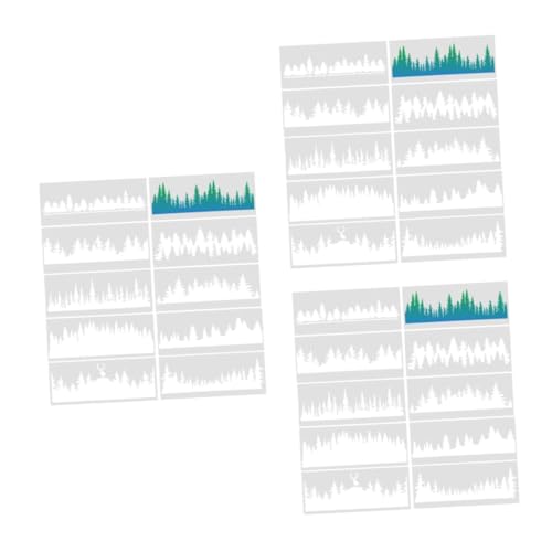 SHINEOFI 3 Sätze Weihnachtsbaum-vorlage Weihnachtsbaum-schablonen Wiederverwendbar Individuelle Schablonen Zum Malen Große Schablonen Zum Malen Von Wänden Weiß Plastik 10 Stück * 3 von SHINEOFI