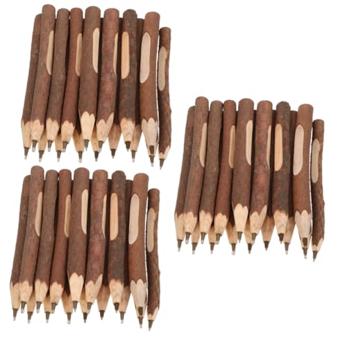 SHINEOFI 3 Sätze Zweig Kugelschreiber Schwarzer Stift Tintenstift Kugelschreiber Mehrfarbiger Stift Haushaltsstift Multifunktionsstift Aus Holz Tragbarer Stift 16 Stück * 3 von SHINEOFI